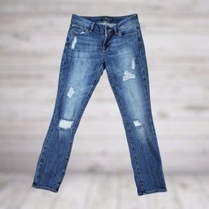 Classic Blue Distressed Women's Jeans